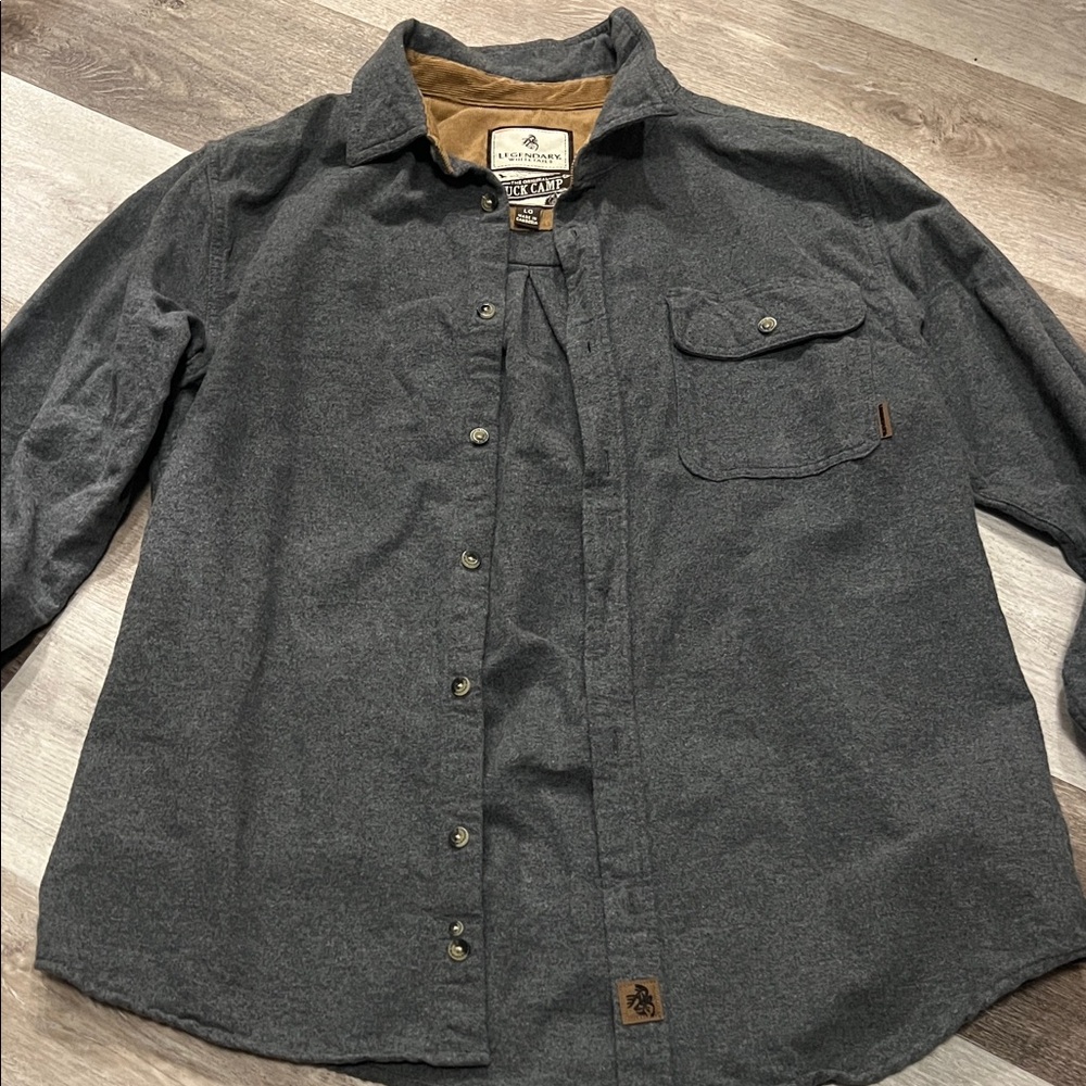 Legendary Whitetails Charcoal Button-Up Shirt